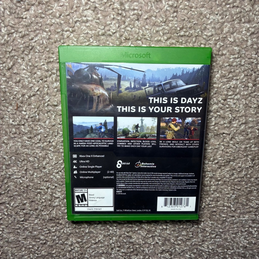 DayZ Xbox One Video Game Bohemia Interactive Disc Survival Horror‎ Action - Picture 2 of 7